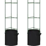 Furnova Mreža za paradižnik z vrečo za rastline 2 kosa 116 cm jeklo PP, (21920292) | Shoptok.si