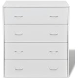  Komoda s 4 ladice 60 x 30,5 x 71 cm bijele | shoptok.hr