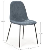 Marckeric Modri jedilni stoli v kompletu 4 ks Renne – | Shoptok.si