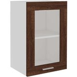 Viseći Steklena viseča omarica dimljeni hrast 40x31x60 cm inežnir. les, (20716754) | Shoptok.si