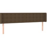  Uzglavlje s ušima tamnosmeđe 163x16x78/88 cm od tkanine | Eponuda.com