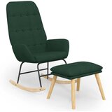  Stolica za ljuljanje s osloncem za noge od tkanine tamnozeleno | shoptok.hr