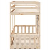 Krevet na kat 90 x 190 cm od masivne borovine | shoptok.hr