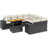  The Living Store Vrtna sedežna garnitura 9-delna z blazinami črn poli ratan - Vrtna Sedežna Garniture, (21459604) | Shoptok.si