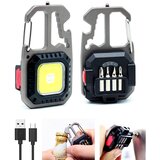  led lampa privezak, otvarac za flase, univerzalni kljuc sa razbijacem stakla i srafcigerima, crna | ePonuda.com