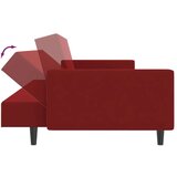  Dvosjed na razvlačenje crvena boja vina baršunasti | shoptok.hr