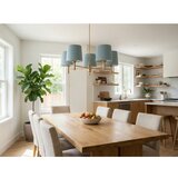 Brilagi Luster na šipci MONTE 5xE27/15W/230V plava/zlatna | Eponuda.com