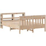 vidaXL Posteljni okvir z vzglavjem 120x200 cm trdna borovina, (21311147) | Shoptok.si