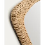 Kave Home Stensko ogledalo z okvirjem iz ratana 58x79 cm Zilna – | Shoptok.si