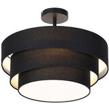 QAZQA Moderna stropna svetilka črna 45 cm 3-luč - Drum Trio | Shoptok.si
