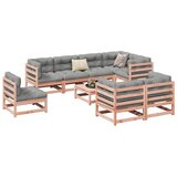 vidaXL 9-dijelni set vrtnih sofa s jastucima masivno drvo duglazije | shoptok.hr