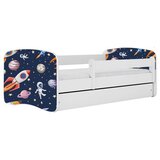 HAPPYKIDS Dječji krevet Dreamy svemir 140x70 sa madracem bez ladice Bijela | shoptok.hr