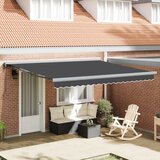 vidaXL Avtomatska retraktibilna tenda oranžne in bele barve 350x250 cm Cene
