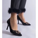  Black stilettos adorned with colorful rhinestones Callsa | Shoptok.si