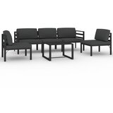  6-dijelna vrtna garnitura s jastucima aluminijska antracit | shoptok.hr