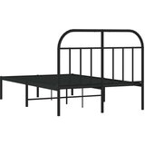 Metalni okvir za krevet s uzglavljem crni 120x200 cm | shoptok.hr