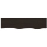  Zidna polica tamnosmeđa 80x20x4 cm od obrađene hrastovine | shoptok.hr
