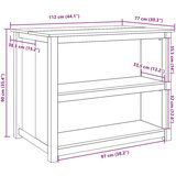 vidaXL Kuhinjski ormarić Panama 112 x 77 x 90 cm od masivne borovine | shoptok.hr