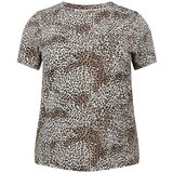 Only Carmakoma Majica 'SERINA' chamois / črna / bela | Shoptok.si