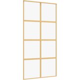  Klizna vrata zlatna 102,5x205 cm prozirno staklo ESG i aluminij | shoptok.hr