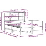 vidaXL Krevet s regalom za knjige bez madraca 120 x 200 cm od borovine | shoptok.hr