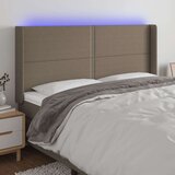  Uzglavlje smeđesivo 203 x 16 x 118/128 cm od tkanine | shoptok.hr