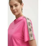 Guess Bombažna kratka majica BRITNEY ženska, vijolična barva, V3RI08 I3Z14