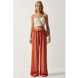  Women's Peach Flowy Knitted Palazzo Trousers | ePonuda.com
