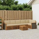  Set vanjskih sofa 6 kom. Prirodna Bijela | shoptok.hr