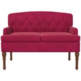 Ljubavni kauč s gumbima Vinska crvena 111 x 65 x 79 cm Baršun | Eponuda.com