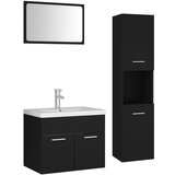 vidaXL Set kupaonskog namještaja od iverice crni | shoptok.hr