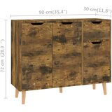 Komoda boja dimljenog hrasta 90 x 30 x 72 cm konstruirano drvo | shoptok.hr