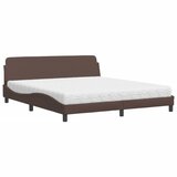 vidaXL Krevet s madracem smeđi 180x200 cm umjetna koža | shoptok.hr