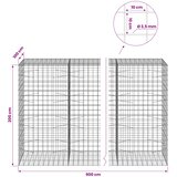  Gabion s žicom debljine 3,5 mm i mrežom 10x10 cm 900x100x200 cm | shoptok.hr