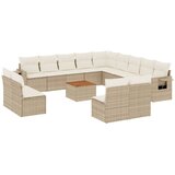  14-dijelni set vrtnih sofa s jastucima poliratan Bež | shoptok.hr
