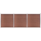 vidaXL vrtna ograja wpc 526x186 cm rjava | Shoptok.si