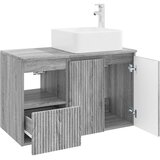  Set namještaja za kupaonicu 2 kom. Siva Sonoma 53 x 35 x 80 cm | Shoptok.si