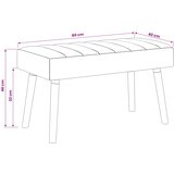  Klupa s utorima Traper plava 80 x 40 x 46 cm Tkanina | Eponuda.com