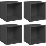vidaXL TV ormarići 4 kom sivi 37 x 35 x 37 cm od iverice | shoptok.hr