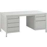 eurokraft basic pisalna miza za delovne mojstre, svetlo siva, predali 4 x 140 mm, 1 x 280 mm, šxg 1600 x 800 mm Cene