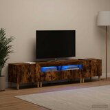 3-dijelni LED TV kabinet DELFT Dimljeni hrast Konstruirano drvo Cijene