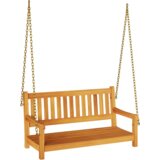 vidaXL 2-sedežna vrtna klop za gugalnico 110x56x58 cm iz močnega akacijevega lesa | Shoptok.si