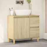 vidaXL Kopalniška omarica sonoma hrast 65x33x60 cm inženirski les | Shoptok.si