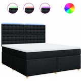  Krevet s oprugama i madracem crni 180x200 cm od tkanine | shoptok.hr