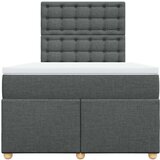 vidaXL Krevet s oprugama i madracem tamnosivi 120 x 200 cm od tkanine | shoptok.hr
