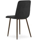 KARA stolica - crni baršun / noge od oraha x 1 | shoptok.hr