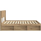 Krevetna konstrukcija s pohranom i uzglavljem Hrast artisan | Eponuda.com
