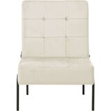 vidaXL stolica za opuštanje 65 x 79 x 87 cm krem bijela baršunasta | shoptok.hr