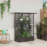  Povišeni krevet s mrežom i krovom Smeđa 124 x 40 x 123 cm PP | shoptok.hr