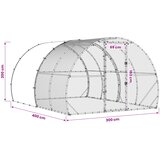  Kokošinjac Srebrna 400 x 300 x 200 cm Pocinčani čelik | shoptok.hr